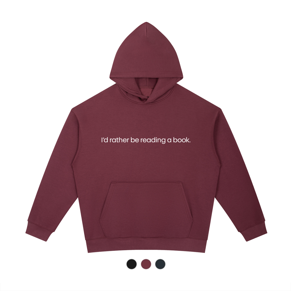 I'd rather be reading... Heavyweight Unisex Hoodie